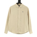 Ralph Lauren Women's Men's Beige Pony Logo Long-Sleeve Linen Shirt