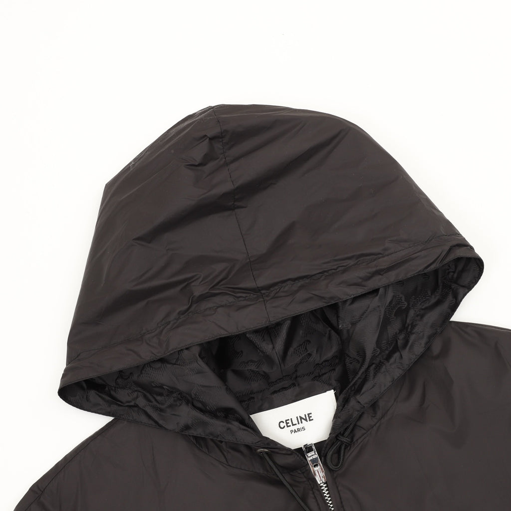Celine CE Jacquard Cuff Hooded Windbreaker Jacket