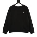 Celine Paris Back Chenille Appliqué Crew Neck Knit Sweater