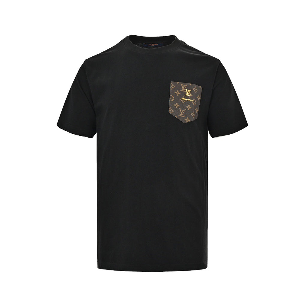 Louis Vuitton Monogram Pocket Short-Sleeve T-Shirt in Black
