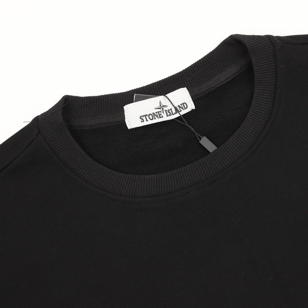 Stone Island Sleeve Badge Crewneck Sweatshirt | White Minimalist Luxury Streetwear
