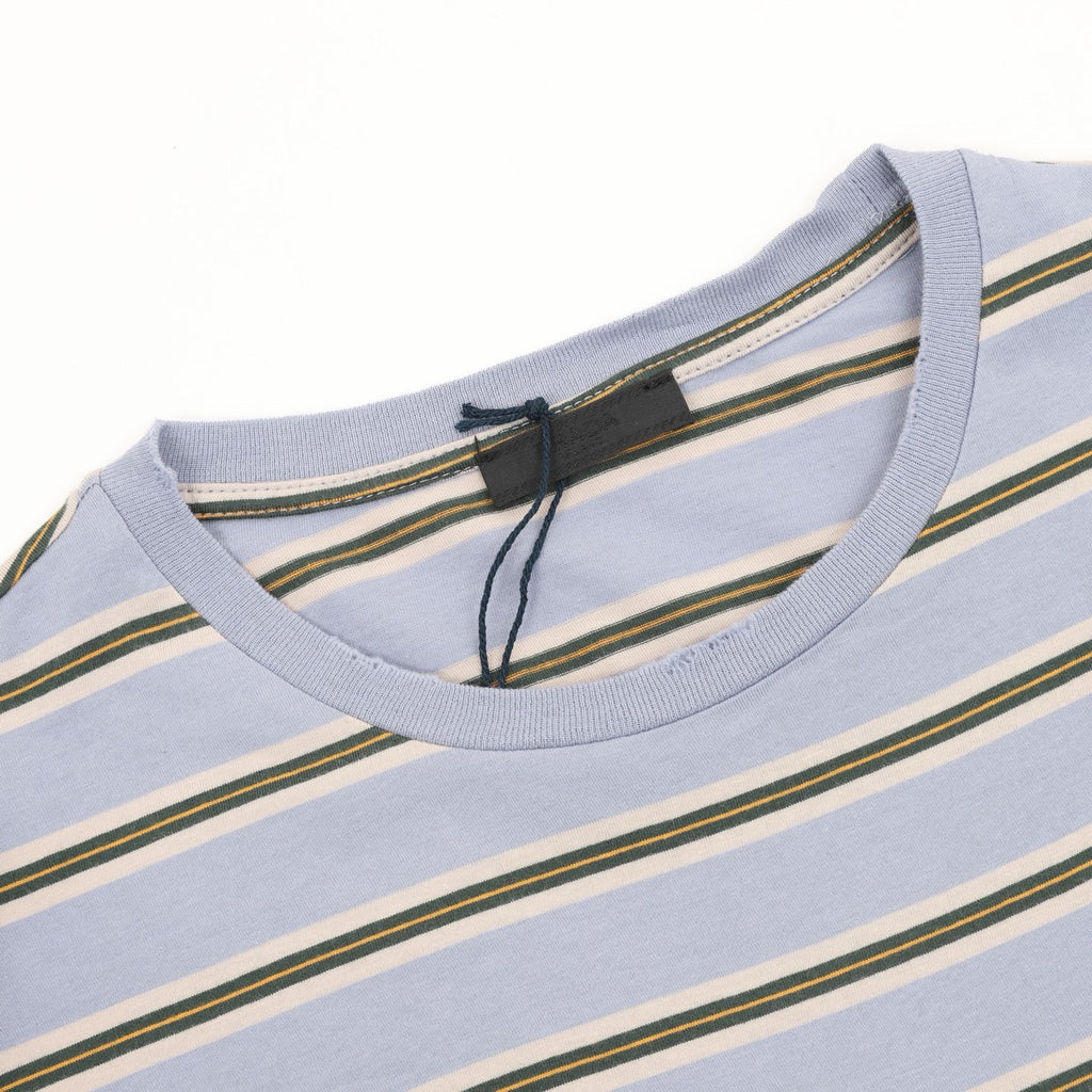 Prada Striped Long-Sleeve T-Shirt — PRD Letter Embroidery