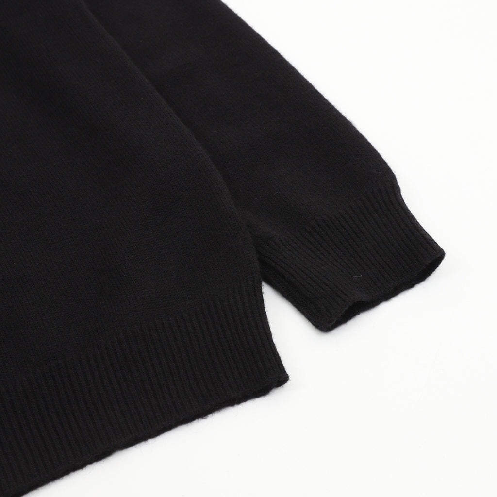 Burberry Women's Men's Black Half-Zip Wool Sweater