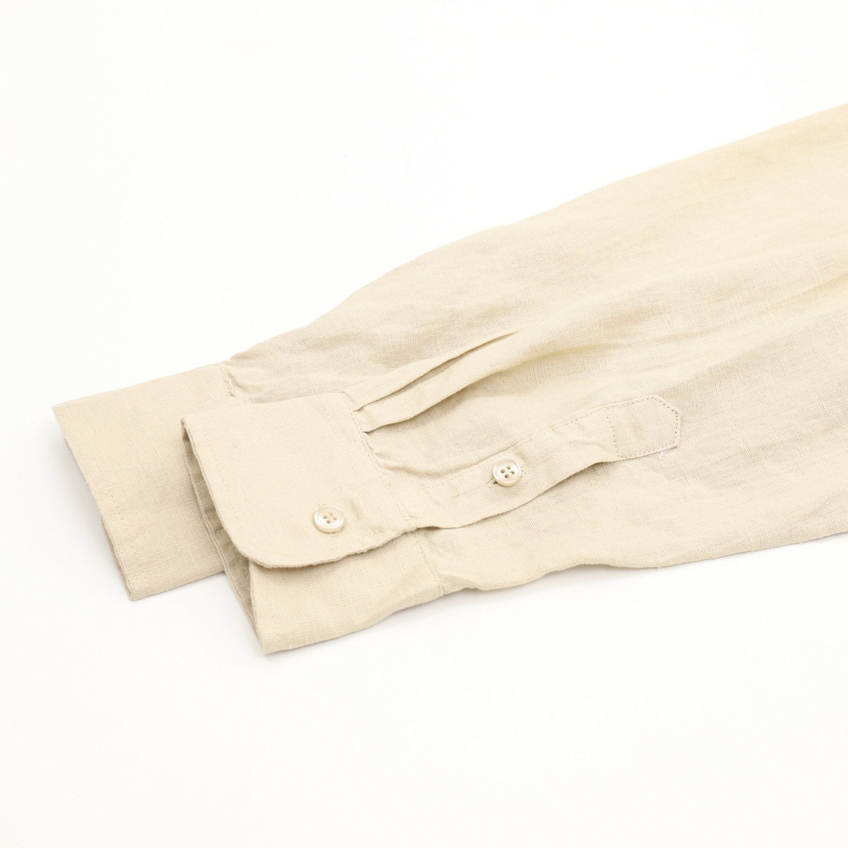 Loro Piana Women's Men's Beige Mandarin-Collar Linen Shirt
