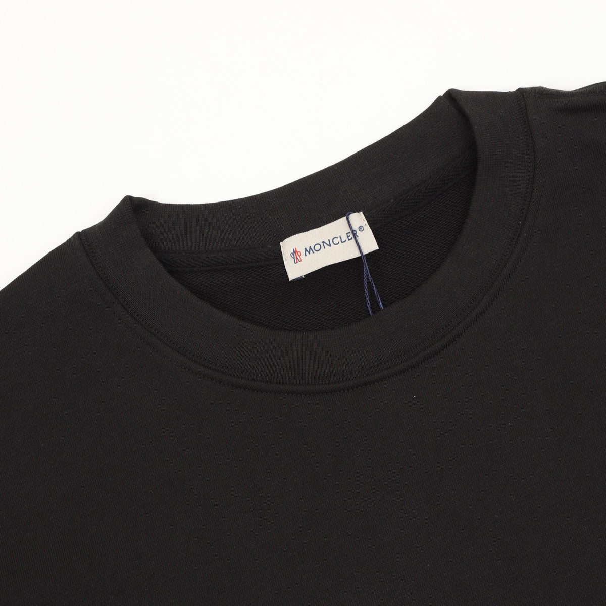 Moncler Women's & Men's Black Mini Chest Patch Logo Crewneck Sweatshirt