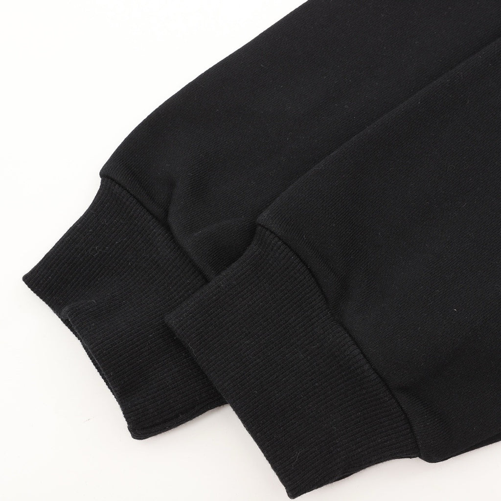 CELINE Women's & Men's Black Hoodie with Logo-Print Drawstring