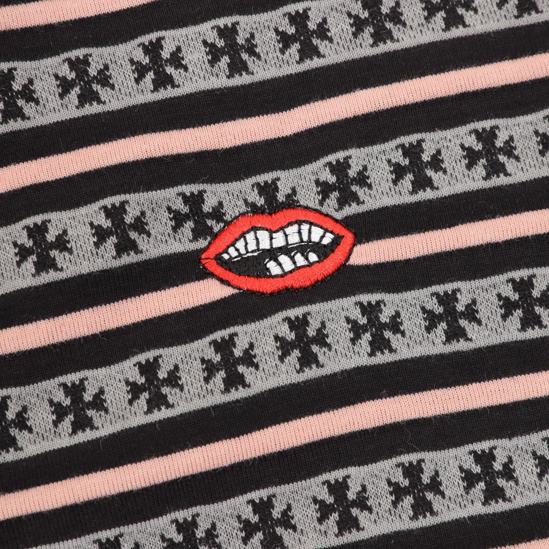 Chrome Hearts 25FW Striped Polo Long-Sleeve T-Shirt