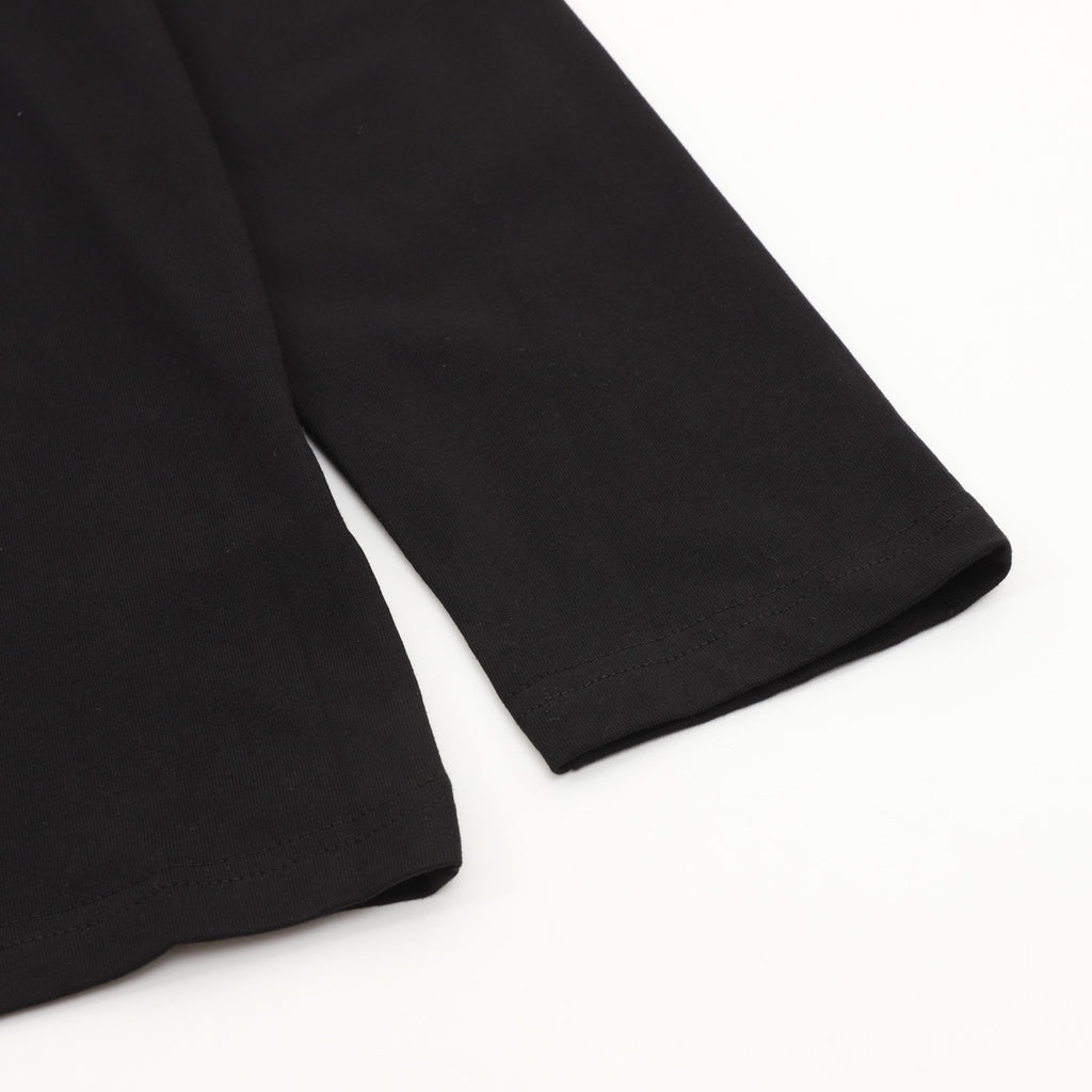 Louis Vuitton Tonal Embossed LV Logo Long-Sleeve Top — Black
