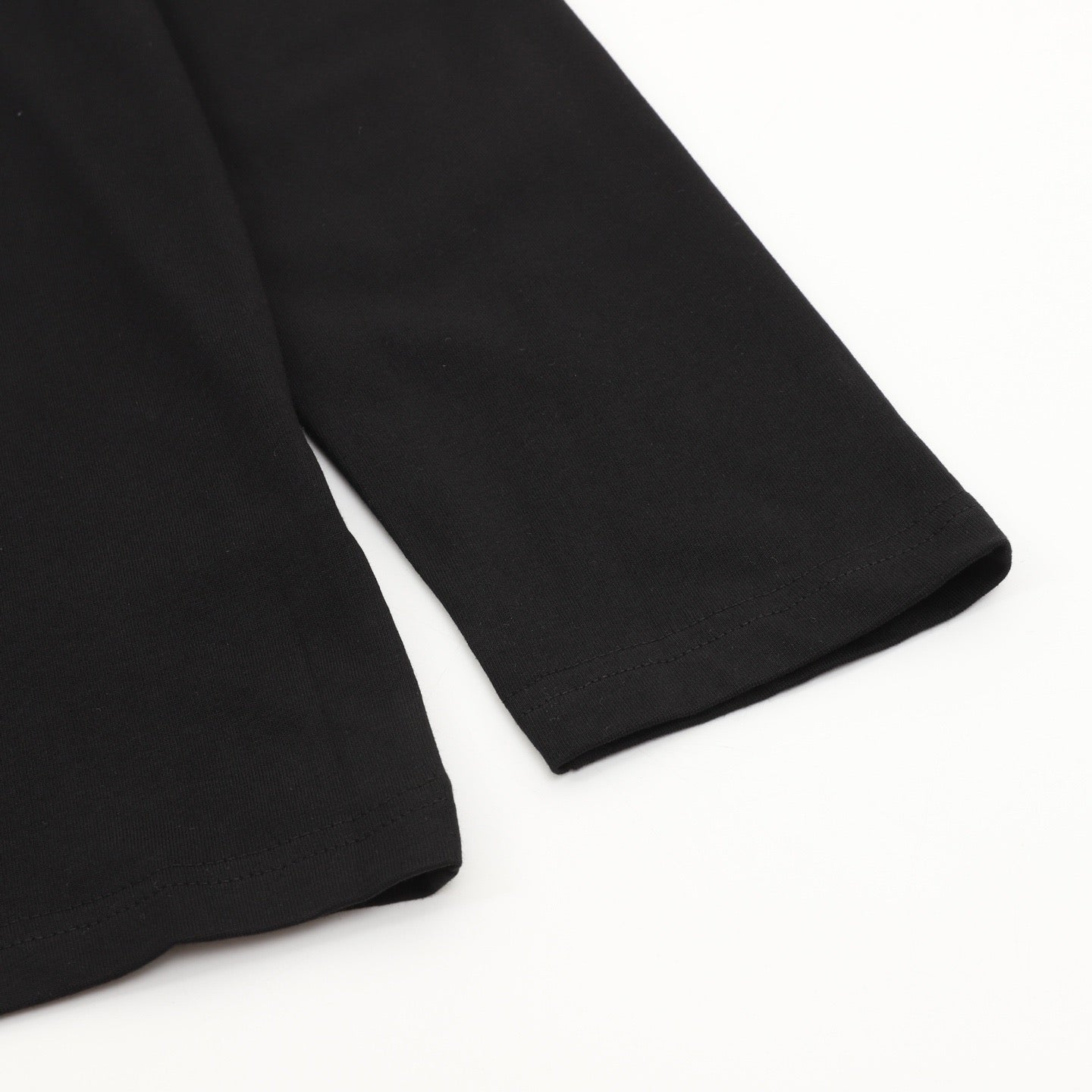 Louis Vuitton Tonal Embossed LV Logo Long-Sleeve Top — Black