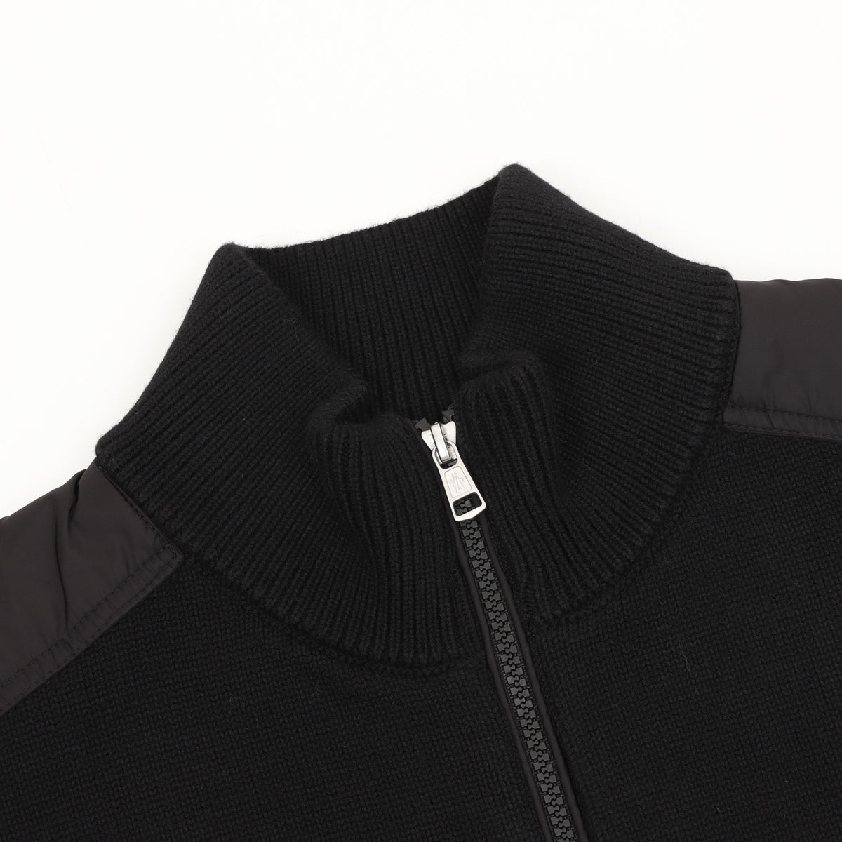 Moncler Women's & Men's Black Stand-Collar Full-Zip Knit Jacket