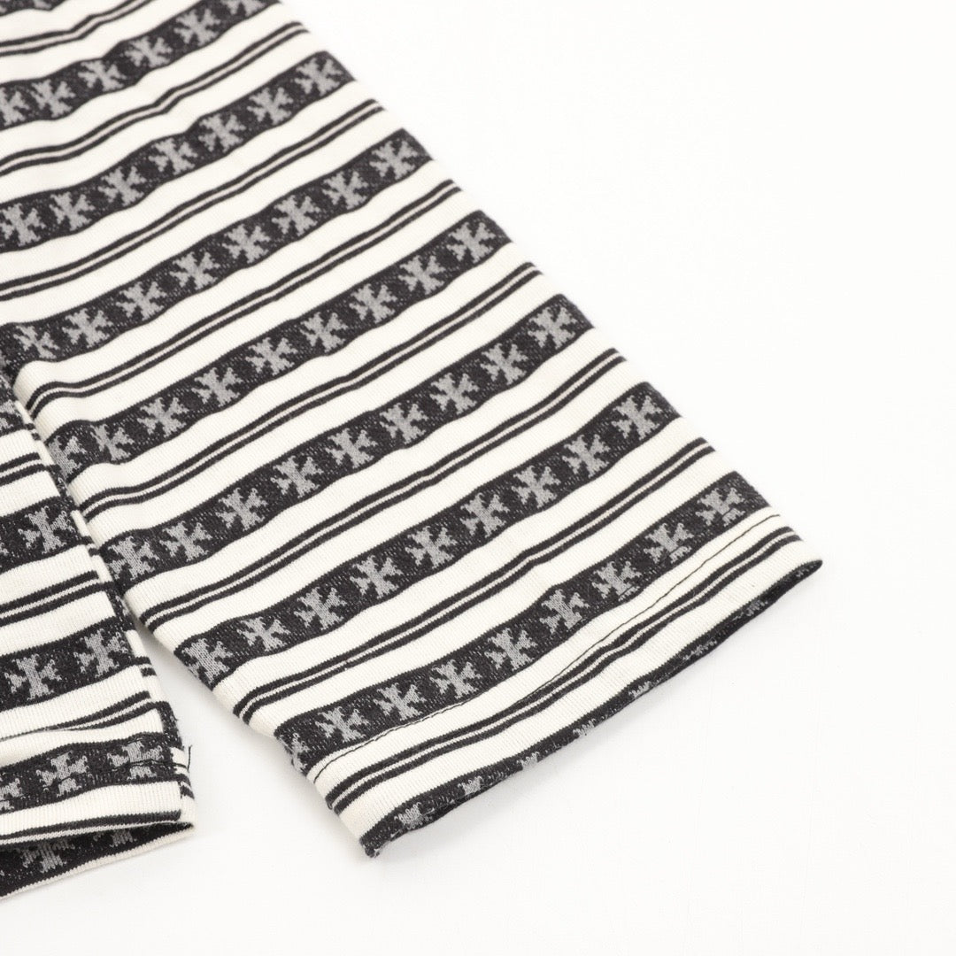 Chrome Hearts 25FW Striped Polo Long-Sleeve T-Shirt