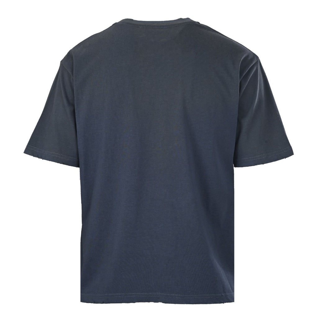 Acne Studios Stockholm 1996 Print Short-Sleeve T-Shirt in Dark Navy