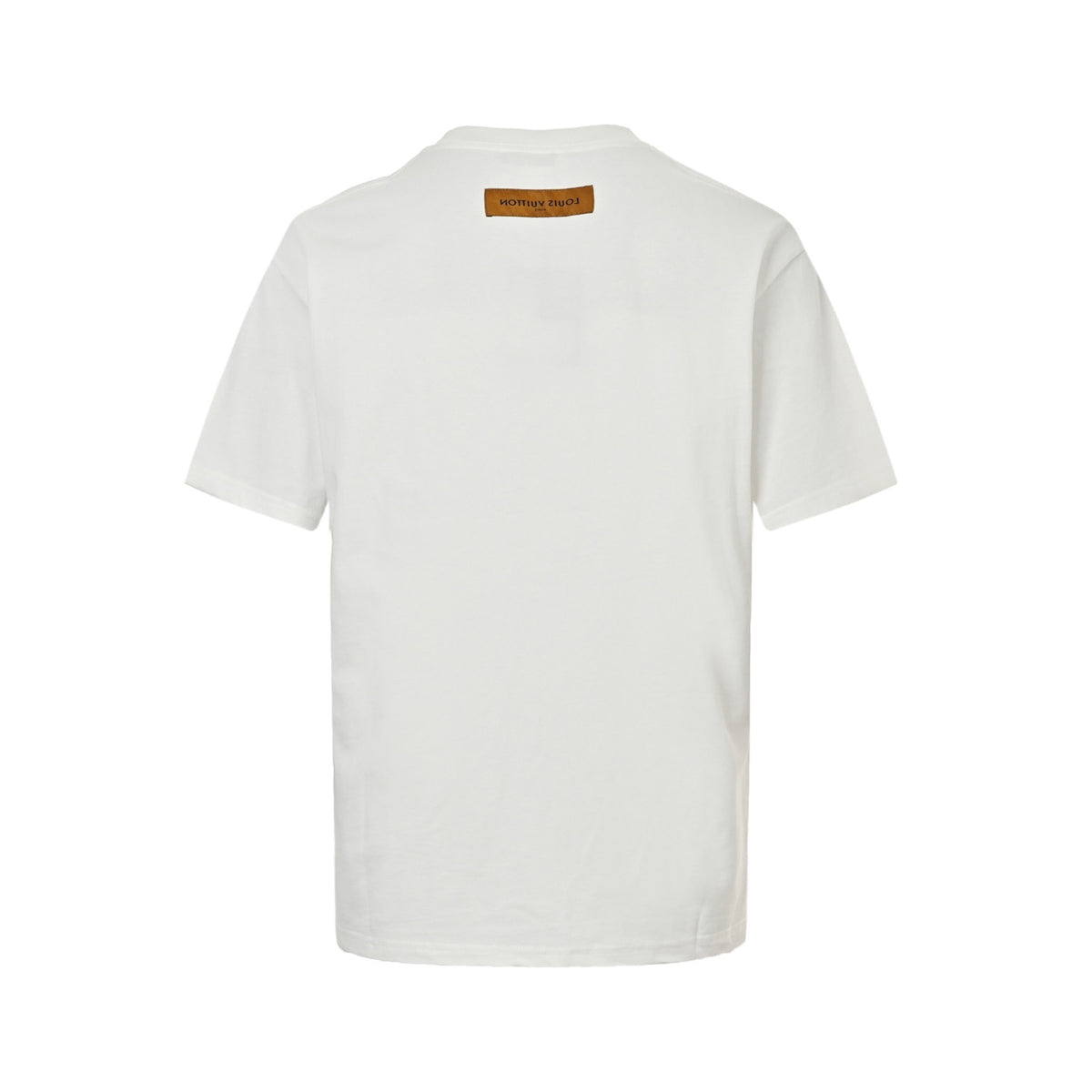 Louis Vuitton Red "Live Very Good" Monogram Print Short-Sleeve T-Shirt in White