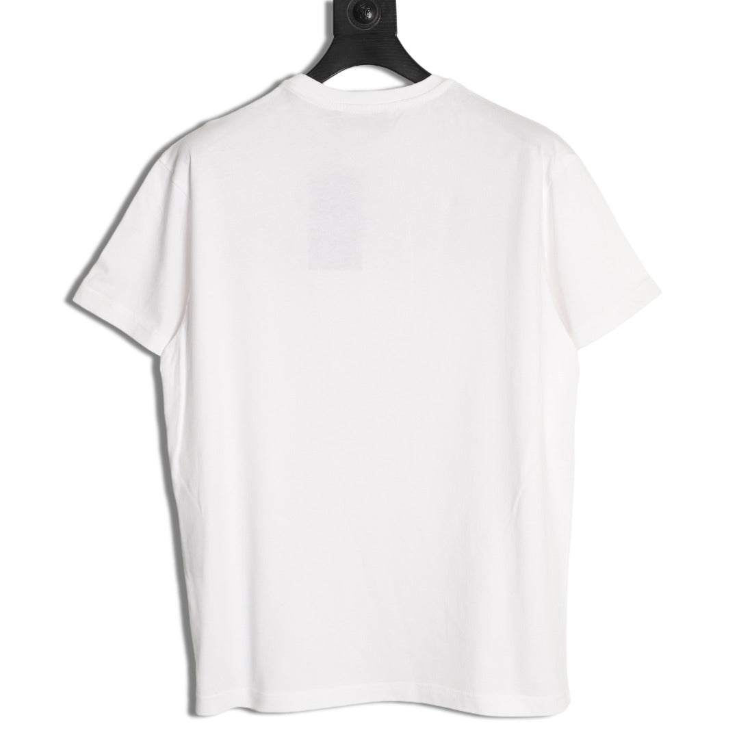 Gucci Web Stripe and Horsebit Print Short-Sleeve T-Shirt in White