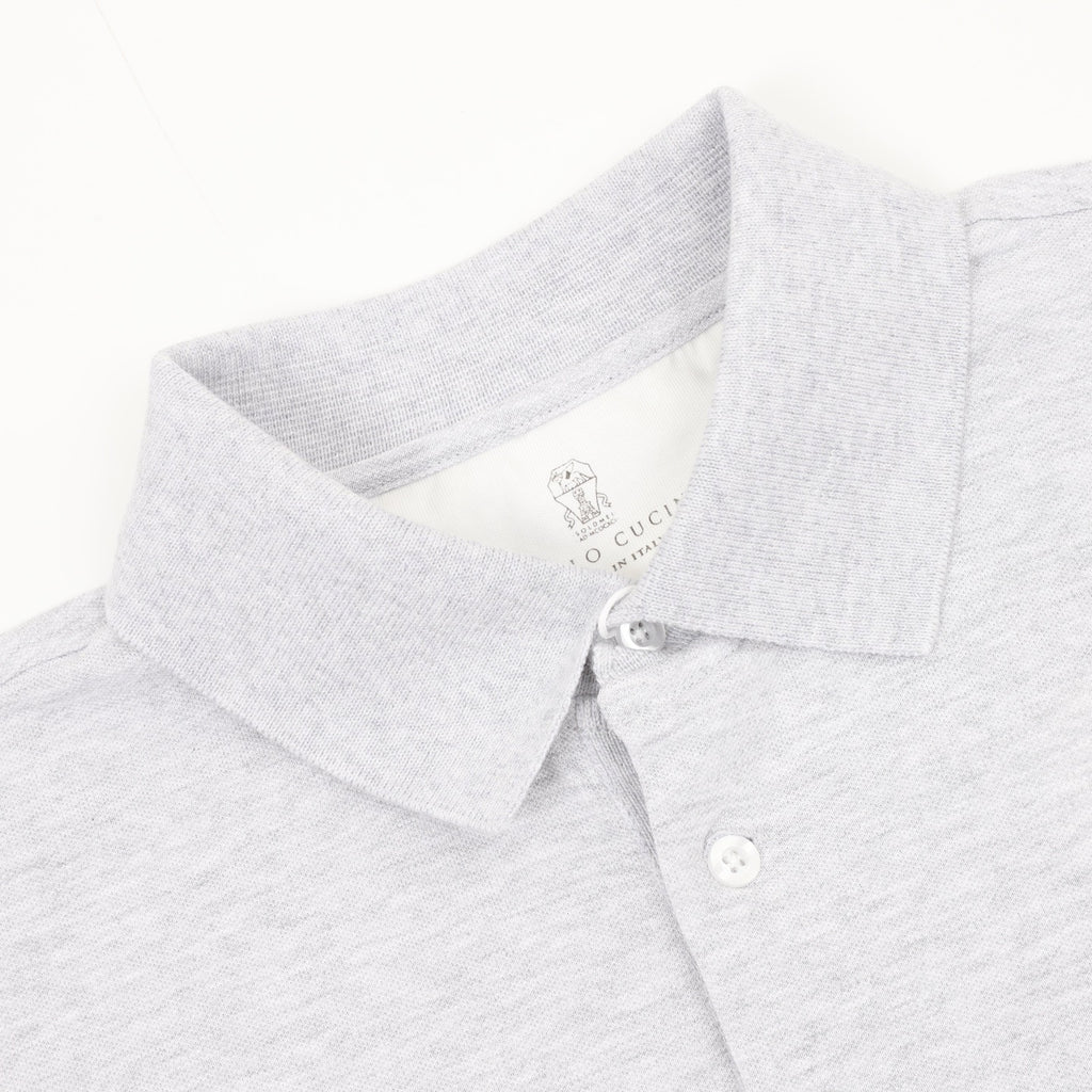 Brunello Cucinelli Small Logo Solid Color Polo Shirt