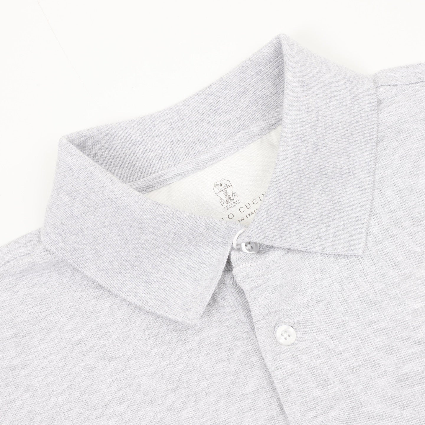 Brunello Cucinelli Small Logo Solid Color Polo Shirt