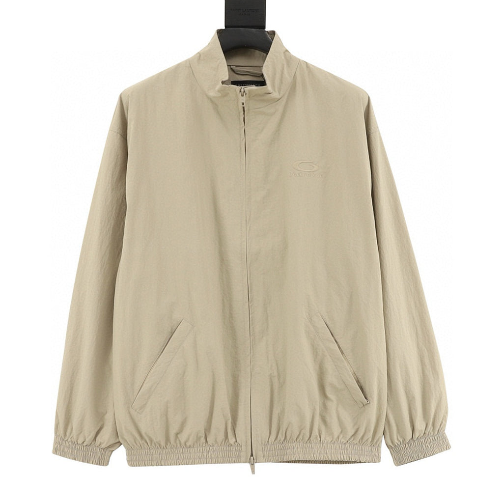Balenciaga 26SS Back Logo Embroidered Zip-Up Track Jacket