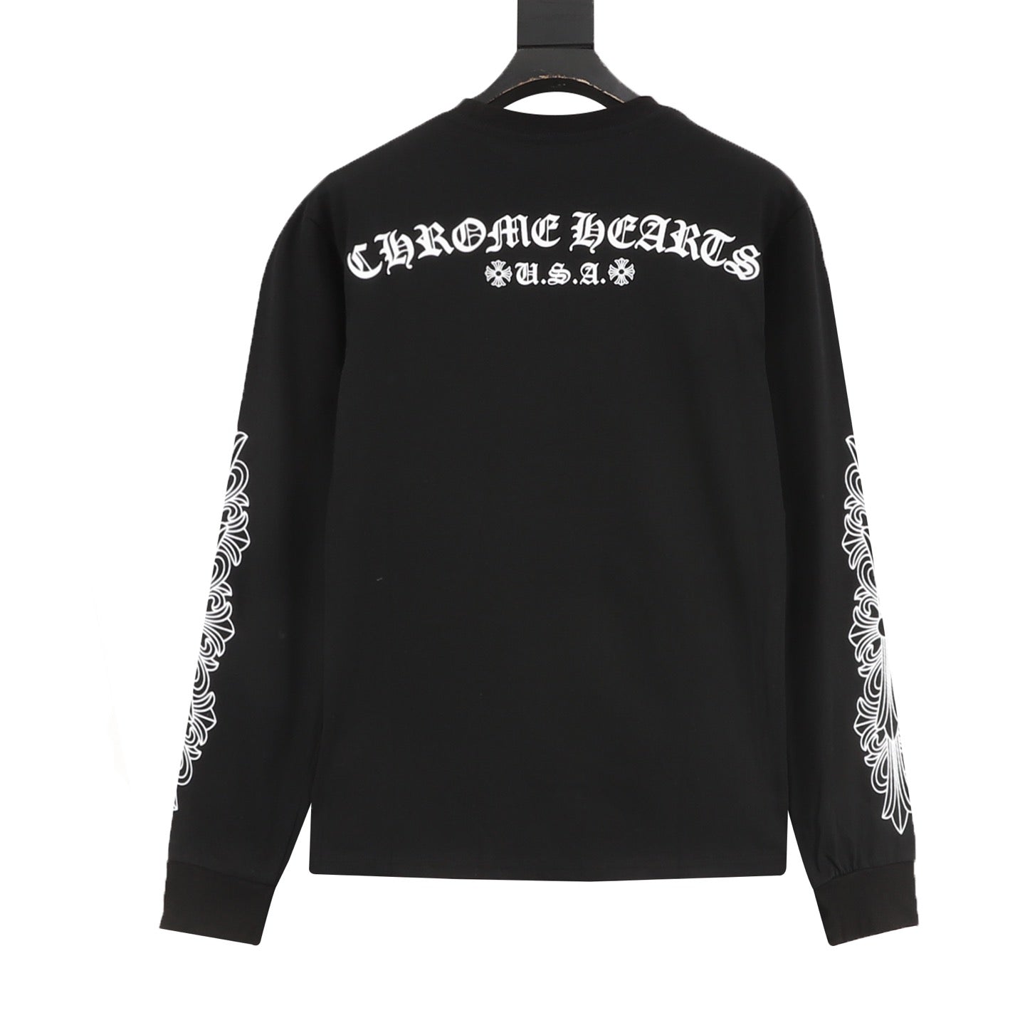 Chrome Hearts 25FW Sanskrit Scroll Print Long Sleeve T-Shirt | Black Gothic Luxury Streetwear