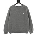 Celine Paris Back Chenille Appliqué Crew Neck Knit Sweater