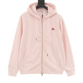 Burberry Women's & Men's Pink Equestrian Knight Logo Zip-Up Hoodie