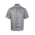 Dior Grey Geometric Print Short-Sleeve Shirt