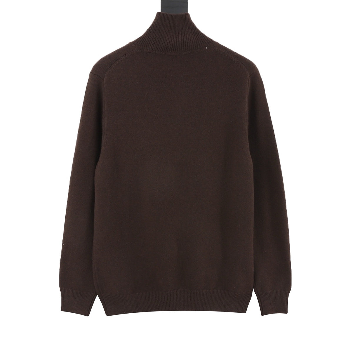 Burberry Women's Men's Brown Half-Zip Wool Sweater