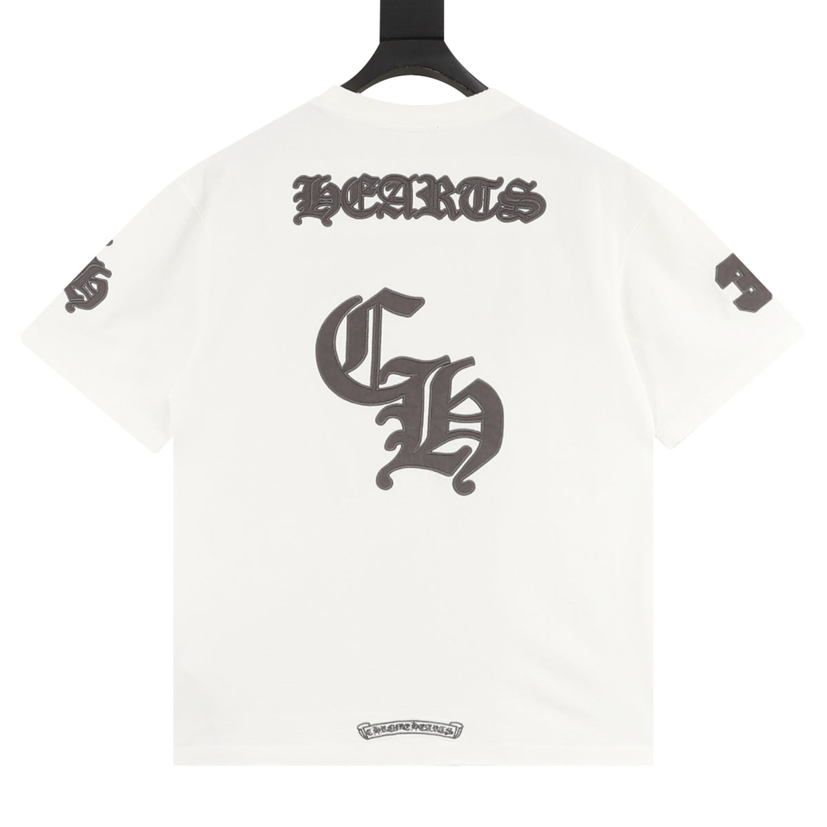Chrome Hearts White Gothic Letter Embroidered T-Shirt