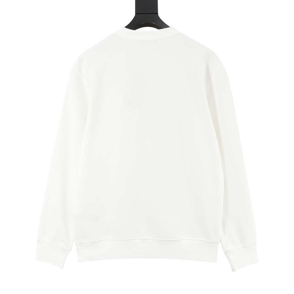 Gucci Women's Men's White GG Pocket Patch Crewneck Sweatshirt