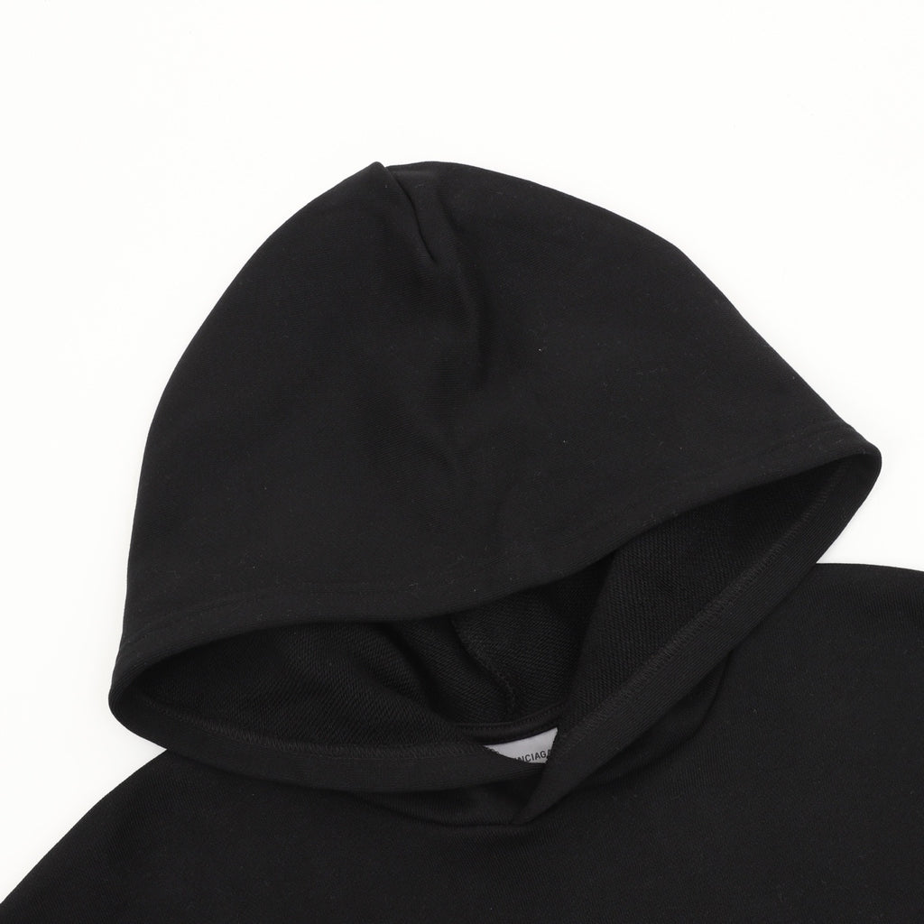 Balenciaga Women's & Men's Black Yellow Tape Logo Print Hoodie