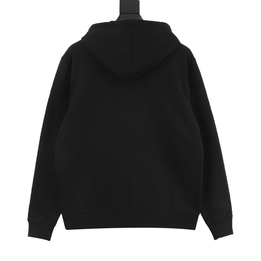 Loewe Women's Men's Black Anagram Embroidered Full-Zip Hoodie