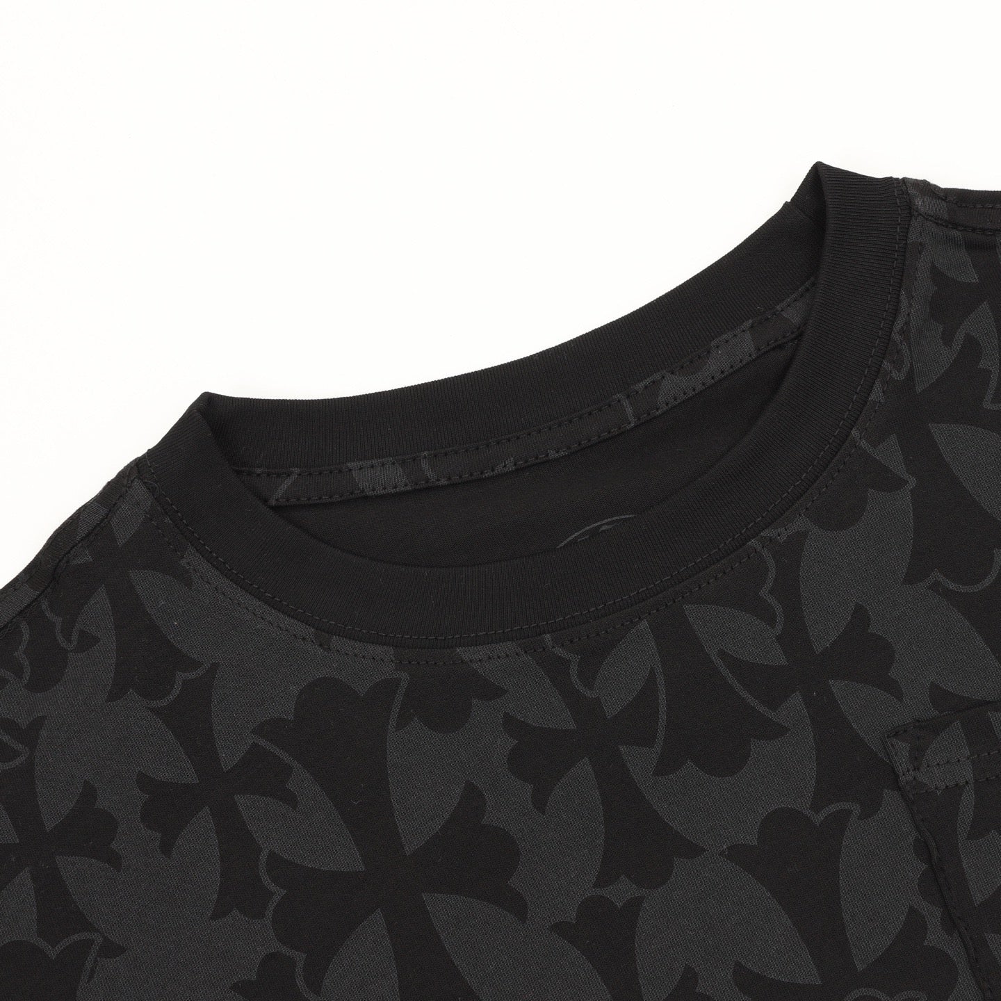 Chrome Hearts 25FW Dark Pattern All-Over Print Long-Sleeve T-Shirt