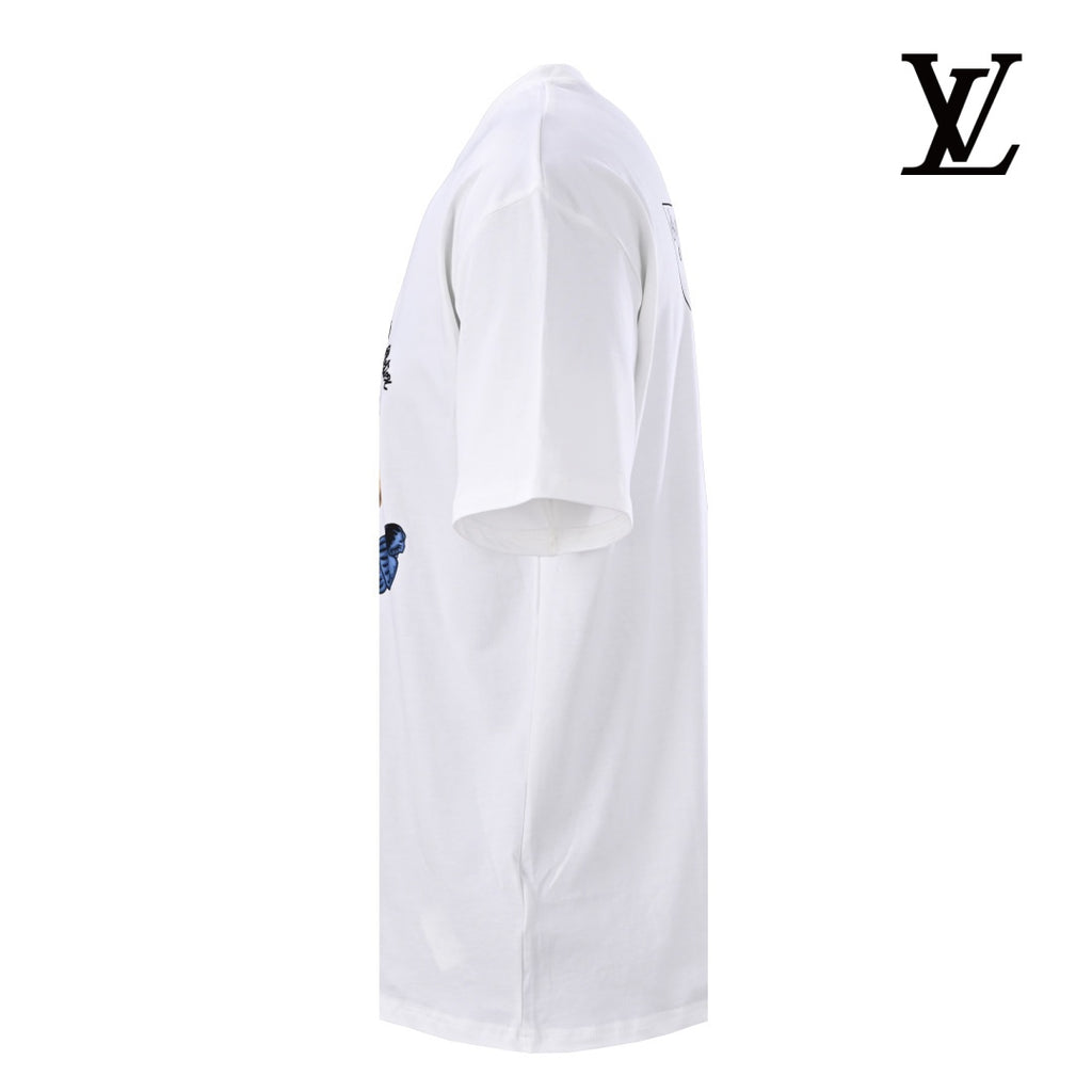 Louis Vuitton Men's White Colorful Conch Print T-Shirt