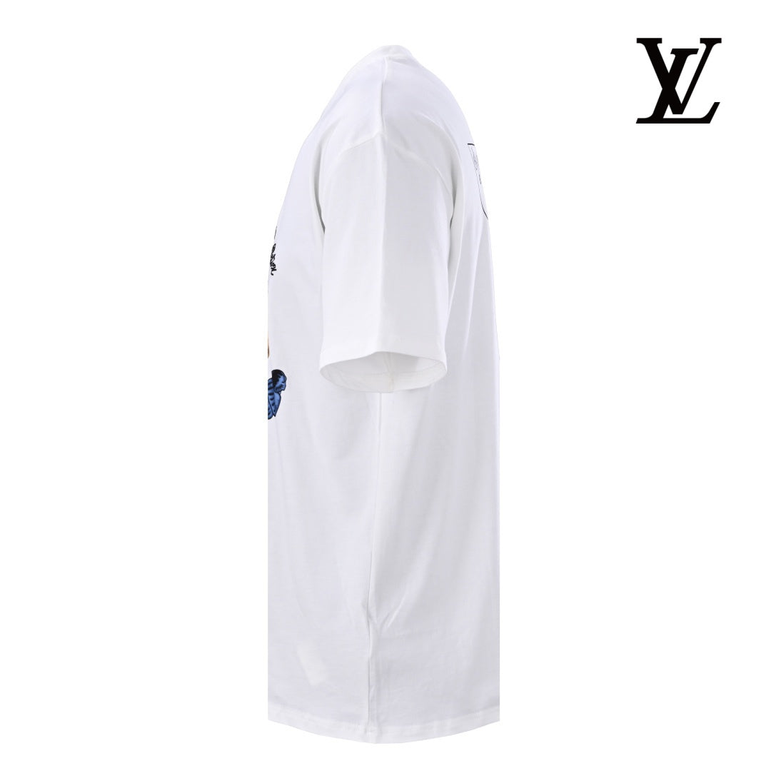 Louis Vuitton Men's White Colorful Conch Print T-Shirt