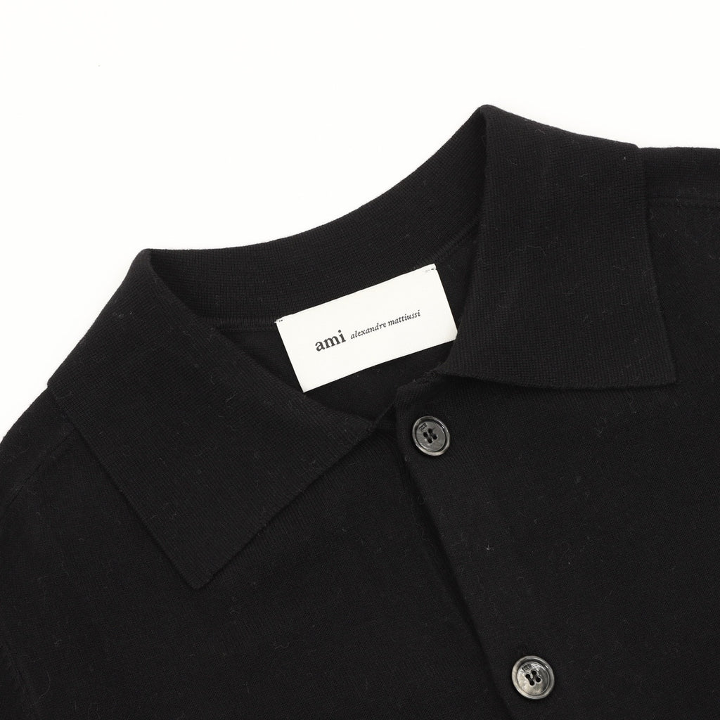 AMI Paris ADC Heart Knit Wool Cardigan