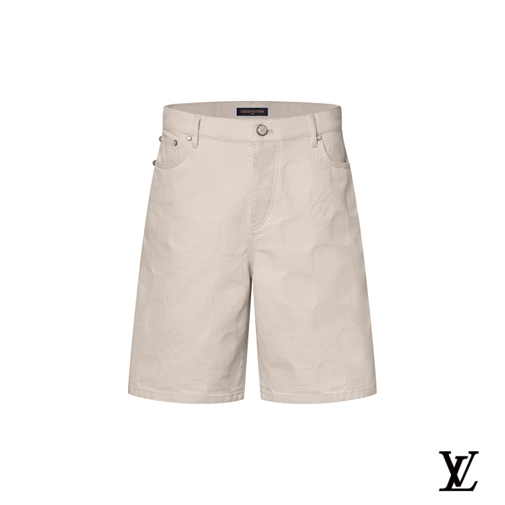 Louis Vuitton Beige Damier Jacquard Shorts