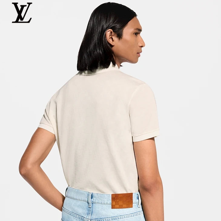 Louis Vuitton Damier Embossed Short-Sleeve Polo