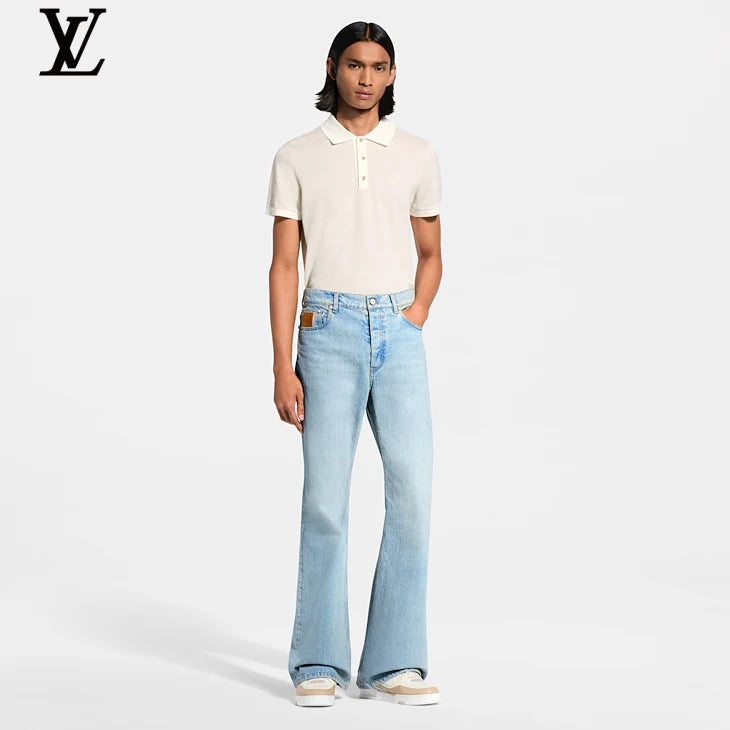 Louis Vuitton Damier Embossed Short-Sleeve Polo