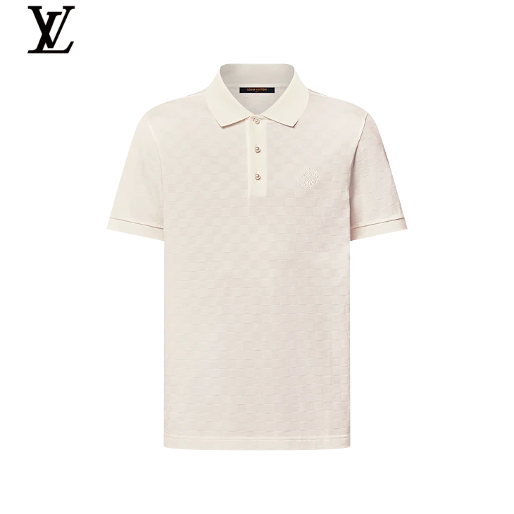 Louis Vuitton Damier Embossed Short-Sleeve Polo