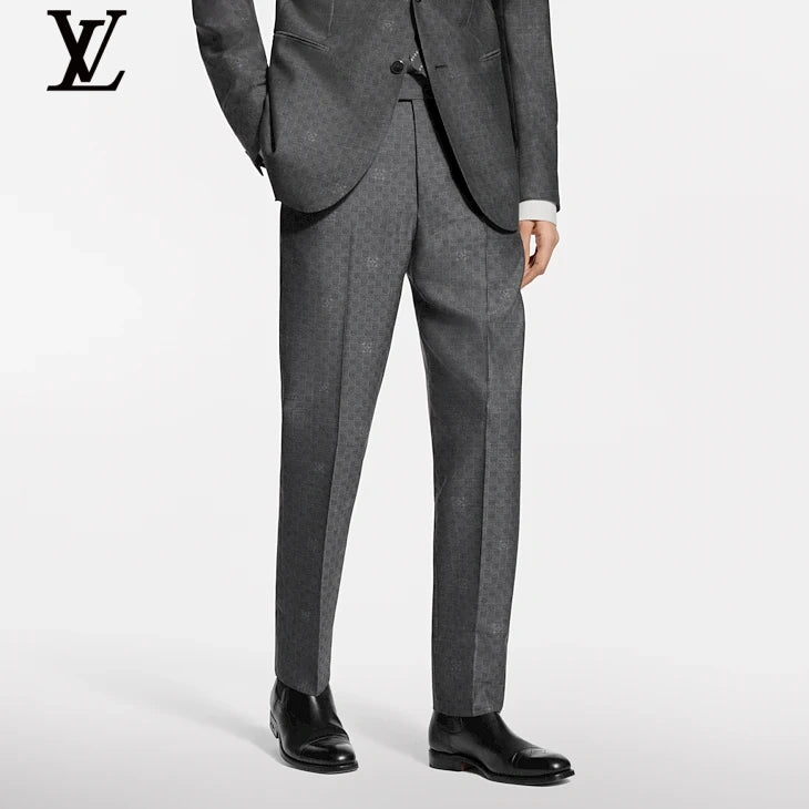 Louis Vuitton Grey Monogram Slim Trousers