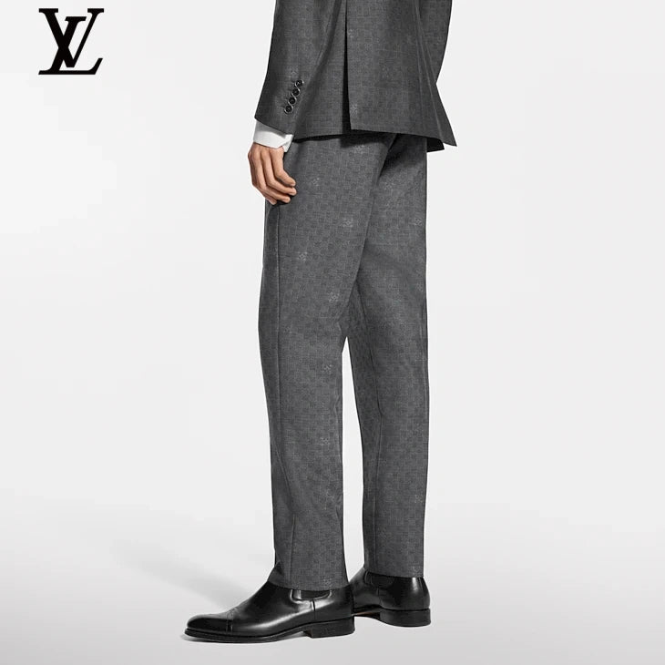Louis Vuitton Grey Monogram Slim Trousers
