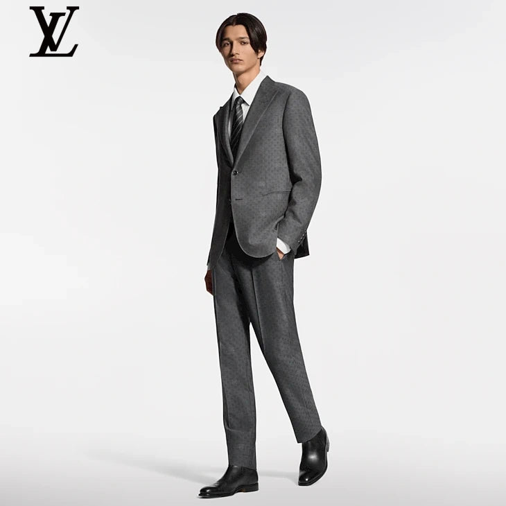 Louis Vuitton Grey Monogram Slim Trousers