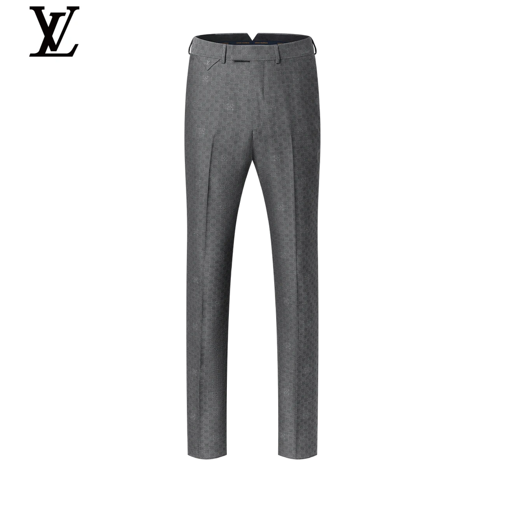 Louis Vuitton Grey Monogram Slim Trousers