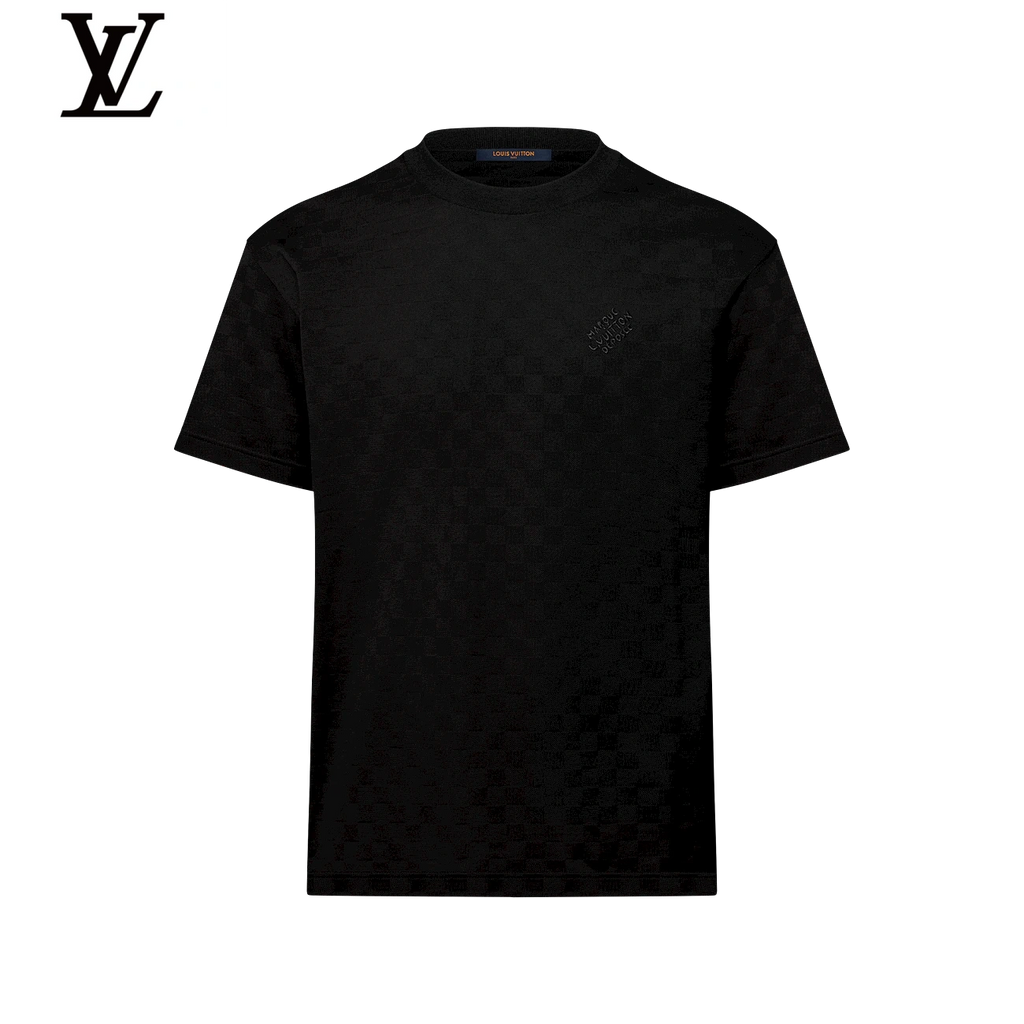 Louis Vuitton Black Damier Short Sleeve T-Shirt