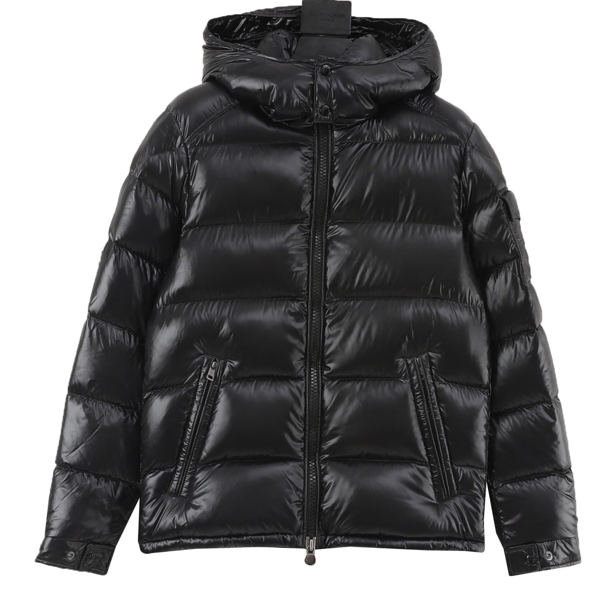 Moncler Women's / Men's Quilted Hooded Down Puffer Jacket in Light Grey