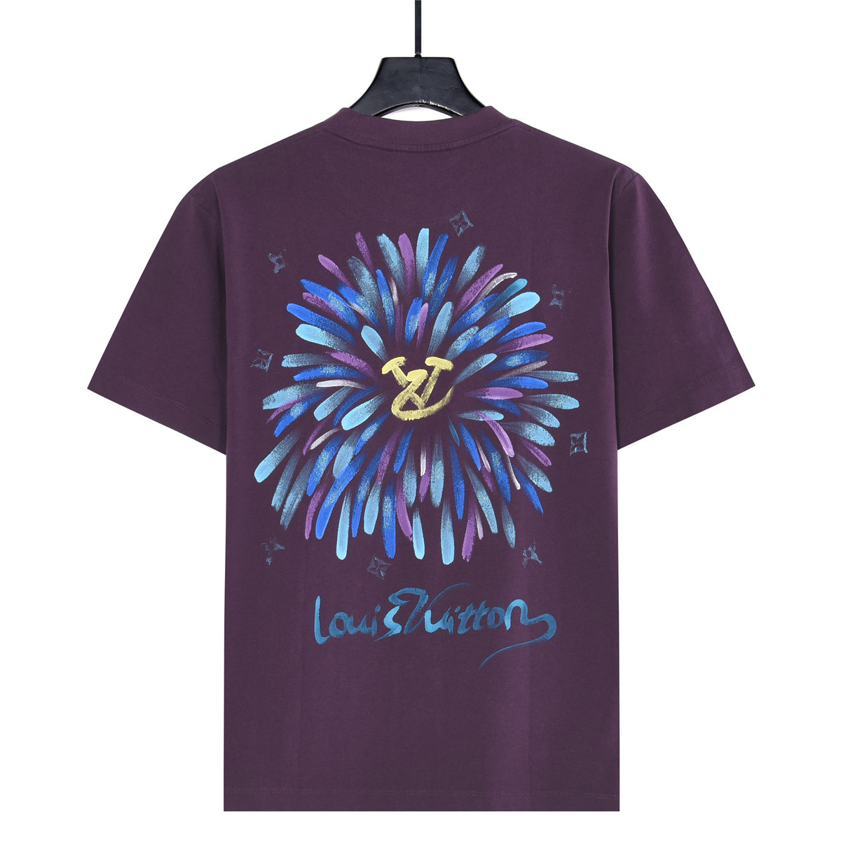 Louis Vuitton Purple Gradient Signature Script Short-Sleeve T-Shirt