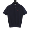 Brunello Cucinelli Solid Color Embroidered Logo Polo Shirt