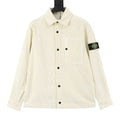 Stone Island Women's & Men's Cream Compass Patch Corduroy Shirt Jacket