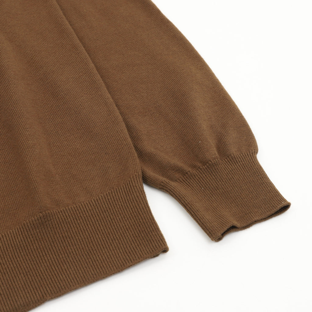 Zegna Women's Men's Brown Half-Zip Cashmere Sweater