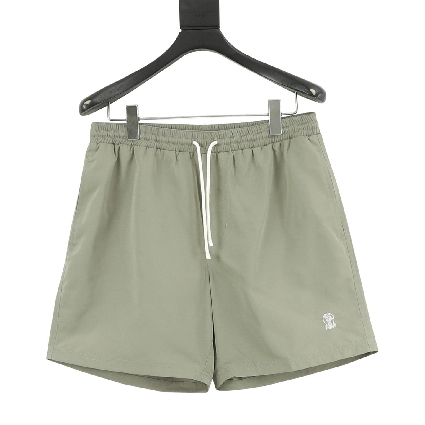 Brunello Cucinelli Small Logo Embroidered Beach Shorts