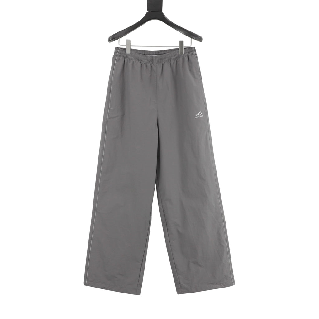 Balenciaga BLCG Bodies Athletic Pants — Grey, Wide-Leg Windbreaker